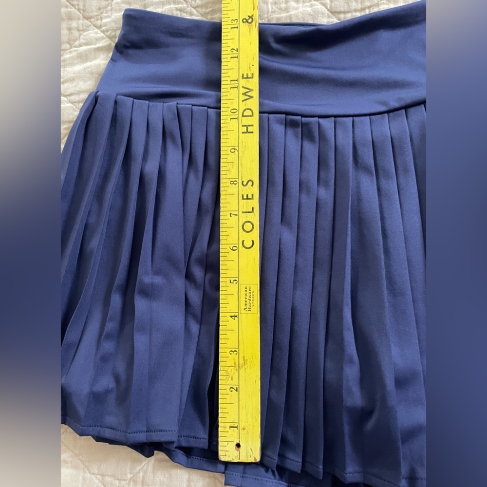 Laura Ashley Pleated Golf Tennis Skort Mini Skirt Women’s Medium Blue Pickleball - Picture 9 of 10